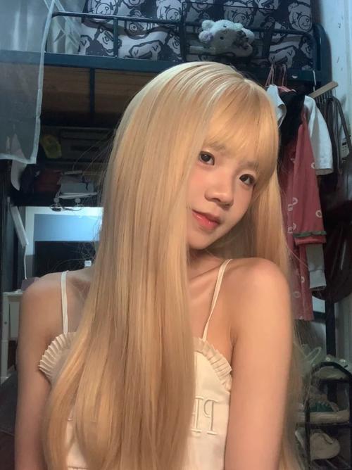 假发全头套女白金色长直发甜美日常自然蓬松仿真发整顶假发全头套